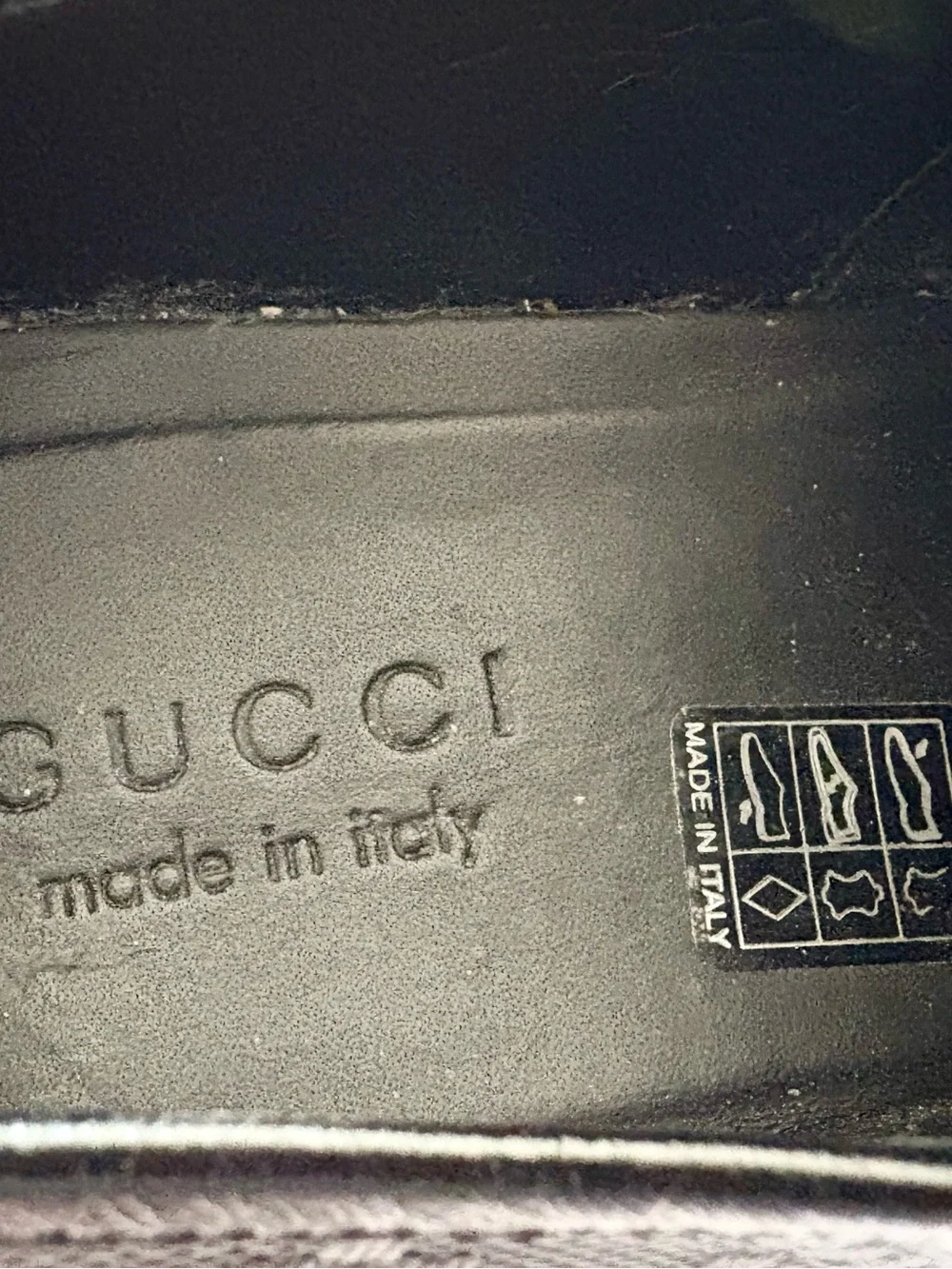 Gucci Hilary Lux Diamante Black Leather Derby Shoes 386575 Sz UK 10 US 11